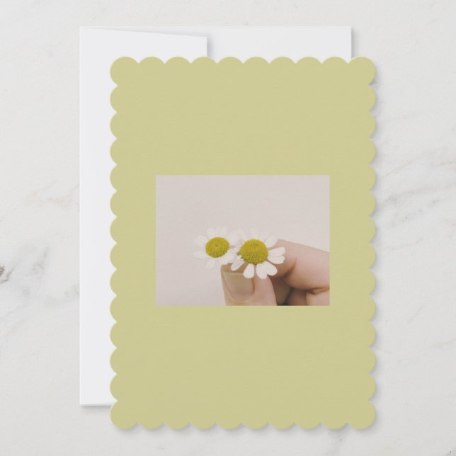 Rustic Wildflower Flat Card – Minimalist Thank You (Front)