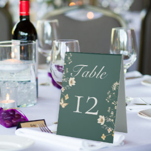 Rustic Wildflower Frame Emerald Green Wedding