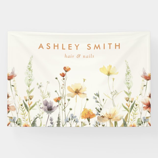 Rustic Wildflower Grand Opening Banner (Horizontal)
