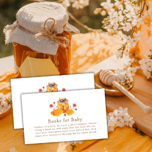 Rustic Wildflower Honey Bee Books For Baby Shower Enclosure Card