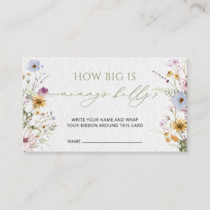 Rustic Wildflower How Big Is Mummy's Belly Enclosure Card
