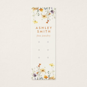 Rustic Wildflower Multiple Earring Display Card