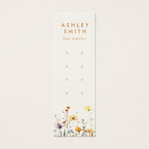 Rustic Wildflower Multiple Earring Display Card