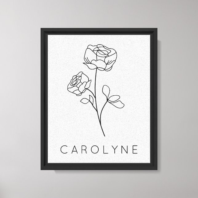 Rustic Wildflower Name  Canvas Print (Front)