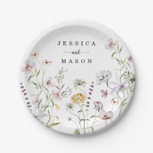 Rustic Wildflower Paper Plate
