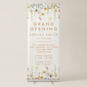 Rustic Wildflower Retractable Banner