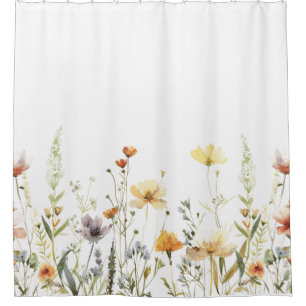 Rustic Wildflower Shower Curtain