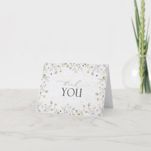 Rustic Wildflower Summer Shower Thank You Card