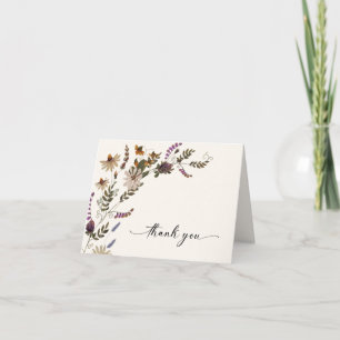 Rustic Wildflower Thank You Card
