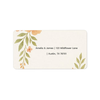 Rustic Wildflower Wedding Address Labels