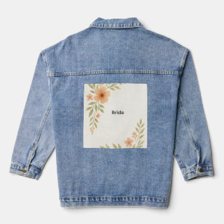 Rustic Wildflower Wedding Denim Jacket