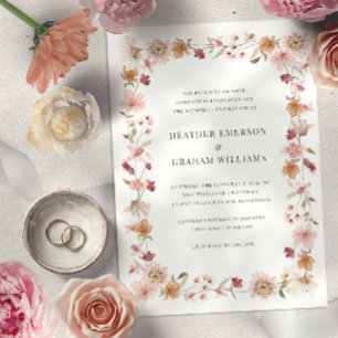 Rustic Wildflower Wedding Invitation