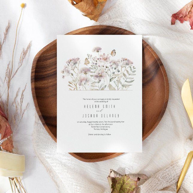 Rustic Wildflower Wedding Invitation for Spring (Creator Uploaded)
