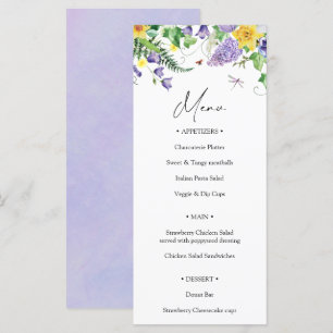 Rustic Wildflower Wedding  Menu