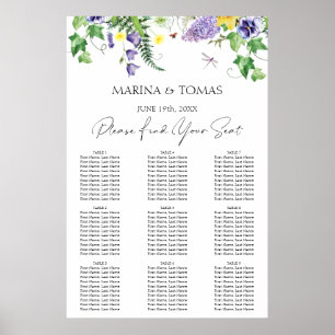 Rustic Wildflower Wedding Seating Chart