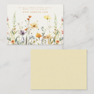 Rustic Wildflower Wedding Website Enclosure Card