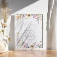 Rustic Wildflowers Bridal Shower Welcome