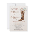 Rustic Wildflowers Brown Boots Bridal Shower