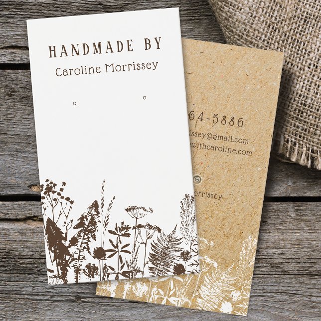 Rustic Wildflowers Earring Display Card (Rustic Wildflowers Earring Display Card)