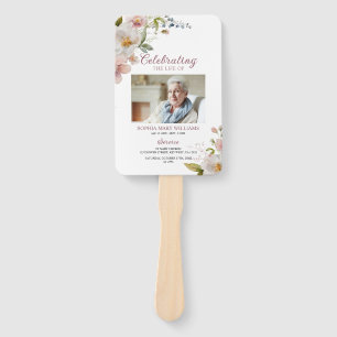 Rustic Wildflowers Funeral Program Set of Fans