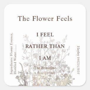 Rustic Wildflowers Herb Earthy Floral  Square Sticker