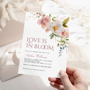 Rustic Wildflowers Love Is In Bloom invitation