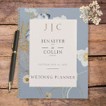 Rustic Wildflowers Monogram Dusty Blue Planner<br><div class="desc">This wedding planner design features delicate field and wild flowers and ferns on a dusty blue background. A monogram completes the simple but elegant look of this invitation. This planner is part of the Rustic Wildflowers Monogram Dusty Blue Wedding Suite of cards created by Simply Farmhouse Press.</div>
