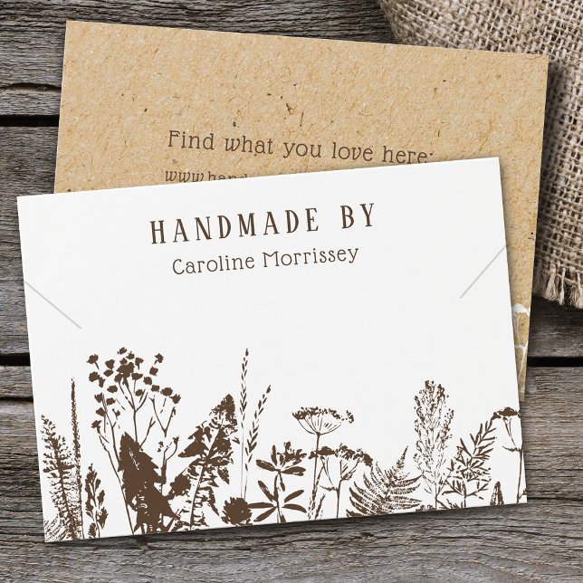 Rustic Wildflowers Necklace Display Card (Rustic Wildflowers Necklace Display Card)