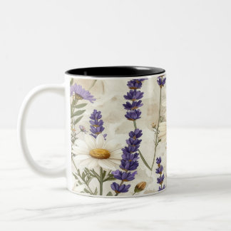 Rustic Wildflowers Pillow & Mug - Lavender Sage Fl