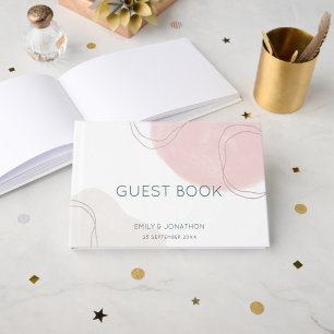 Rustic Wildflowers Sunflowers Wedding Guest Book