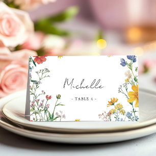 Rustic Wildflowers Wedding Place Card