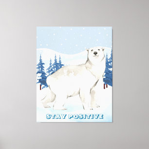 Rustic Wildlife Home Decor Stretched Canvas Print