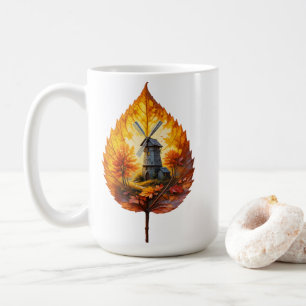 Rustic Windmill in Autumn Glow Coffee Mug