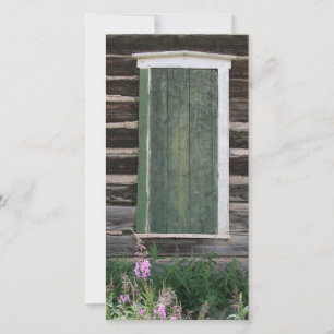 Rustic Window Photo Card