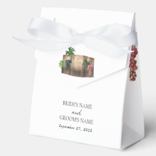 Rustic Wine Barrel Winery Vineyard Wedding Favour Box