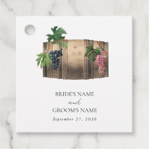 Rustic Wine Barrel Winery Vineyard Wedding Favour Tags