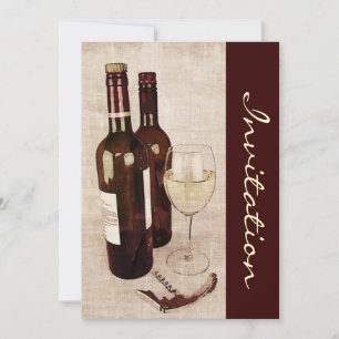 Rustic wine tasting invite