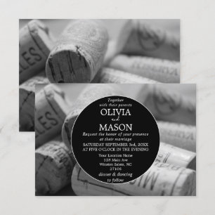 Rustic Wine Themed Vineyard Wedding Invitation