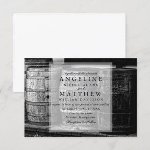 Rustic Wine Themed Vineyard Wedding Invitation