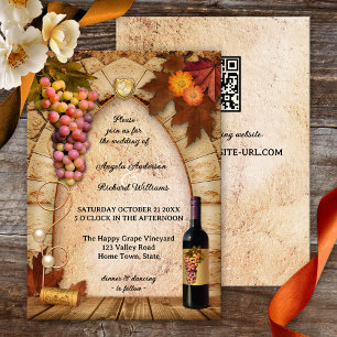 Rustic Winery or Vineyard Wedding Invitation