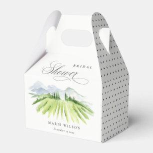 Rustic Winery Vineyard Mountain Bridal Shower Favour Box