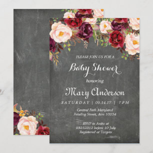 Rustic Winter Baby Shower Invite