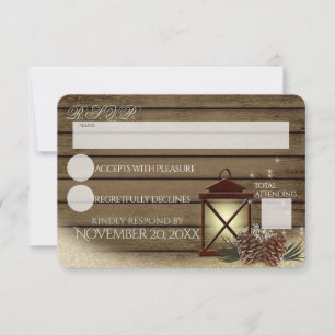 Rustic Winter Barn Wood and Lantern Response