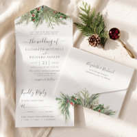 Rustic Winter Berries Pine Cone Greenery