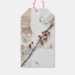 Rustic Winter Berry Holiday Gift Tags