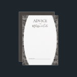 Rustic Winter | Charcoal Wedding Advice Card<br><div class="desc">This rustic winter | charcoal wedding advice card is perfect for your modern boho December wedding. Designed with simple holiday floral and pinecones on a charcoal kraft background. It's sure to complete your elegant minimalist Christmas wedding. Feel free to keep it as is or choose to personalise it with your...</div>