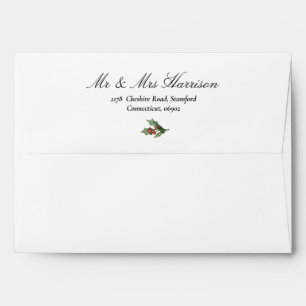 Rustic Winter Christmas Wedding  Envelope