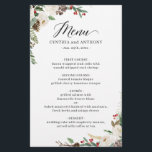 Rustic Winter Floral Berries Wedding Dinner Menu<br><div class="desc">Rustic Winter Floral Berries Wedding Dinner Menu. For further customisation,  please click the "customise further" link and use our design tool to modify this template. If you need help or matching items,  please contact me.</div>