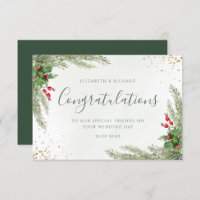Rustic Winter Greenery Berries Pine Cone Wedding