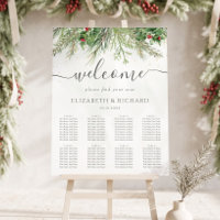 Rustic Winter Greenery Berries Pine Cone Wedding